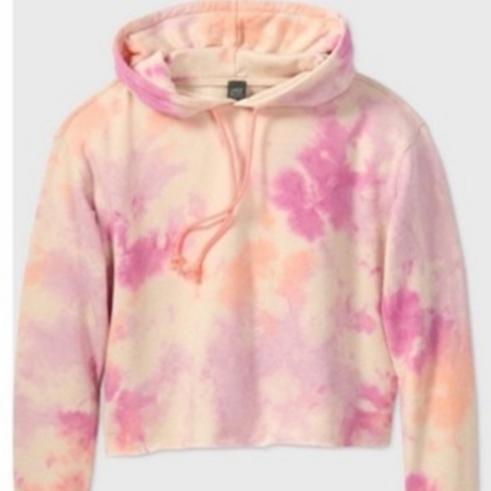 Wild fable cropped tye tied hoodie